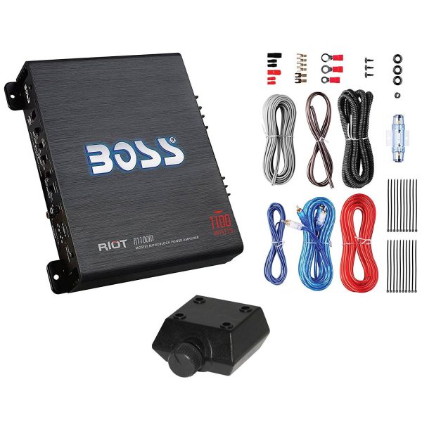 1200W Dual Loaded Car Subwoofer & 1100W Amp with Kit & Capacitor