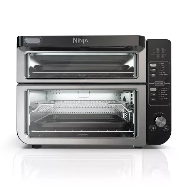 12-in-1 Double Oven with FlexDoor, FlavorSeal Smart Finish, Rapid Top Oven, Convection and Air Fry Bottom Oven